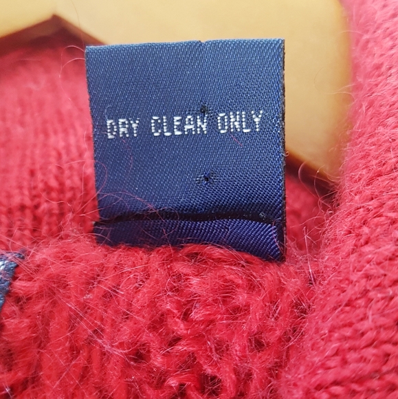 WOODS & GRAY Red Mohair Blend Knitted Long Cardigan - Picture 9 of 10